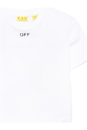 t-shirt in cotone bianco OFF WHITE KIDS | OBAA002S26JER006100